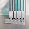 Glazen schuifwand met 6 railsysteem tot 605 cm breed