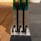 Steellook glazen schuifwand met 3 rails vooraanzicht van de 3 schuifwanden