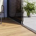 glazen schuifwanden 2 rails privacy zwart