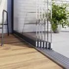 Glazen schuifwanden 6 rails helder antraciet